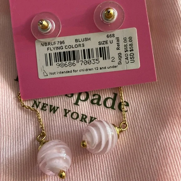 Brand New Kate Space Drop Earrings - Picture 3 of 3